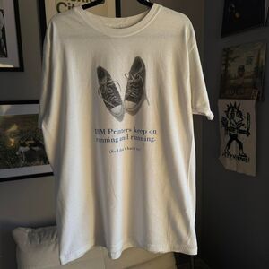 Vintage Men's White and Cream T-shirt